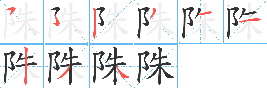 陎的笔顺分步图示