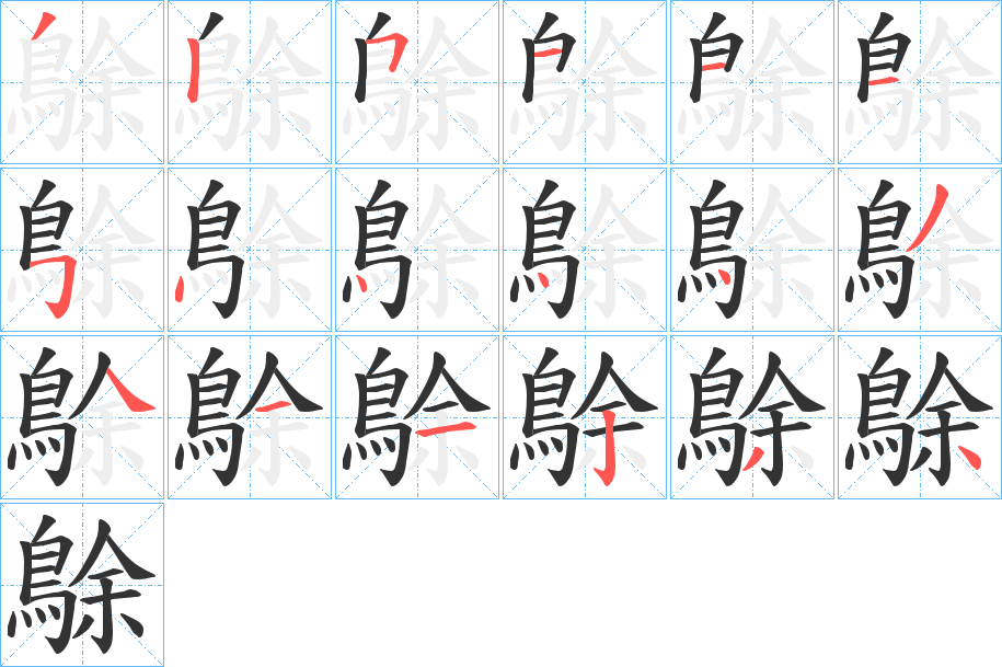 鵌的笔顺分步图示